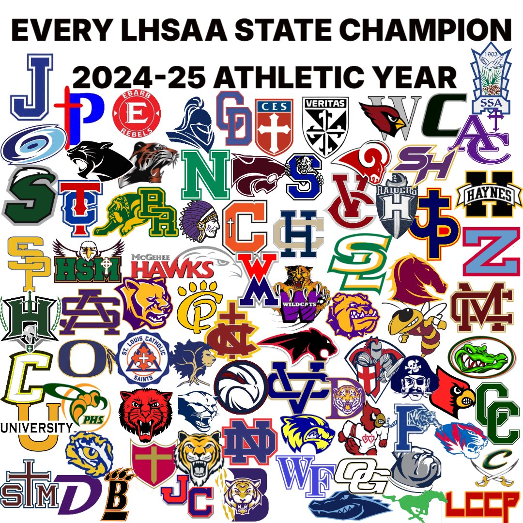 Every school to win a LHSAA state championship in the 2024-25 athletic year.

Retweet if your school added a state championship to the trophy case this year!