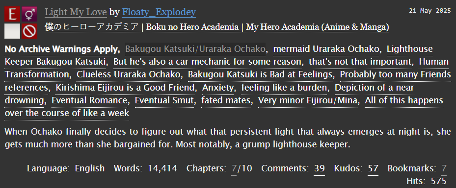 FloatyExplodey's tweet image. Chapter 7 of Light My Love is up! Content warning for this chapter, near drowning. So yeah, drama 👀

archiveofourown.org/works/65456590…