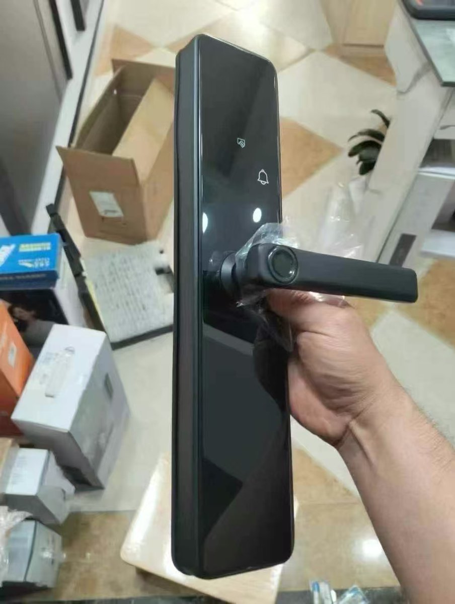 304 stainless steel waterproof smart door lock, available in different colors.