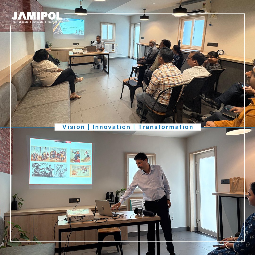 JAMIPOL24041995's tweet photo. Celebrating Technology Day at JAMIPOL 
Key Highlights from the Day:
Current Challenges and Opportunities in Blast Furnace Iron Making and New Developments
 Speaker: Dr. Samik Nag
Disruptive Innovation 
 Speaker: Dr. Atanu Ranjan Pal
Vision 2035
Speaker: Dr. Shantanu Chakrabarti https://t.co/Q4xPViBnVn