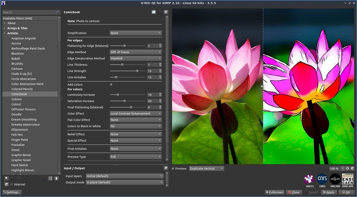 gmic_eu's tweet image. Today, we released new version ▶️ 3.5.5 ◀️ of G'MIC. It's a minor bugfix, that improve compatibility with Qt6.
▶️ Download: gmic.eu/download.html
▶️ Changelog: discuss.pixls.us/t/on-the-road-…
@GreycLab