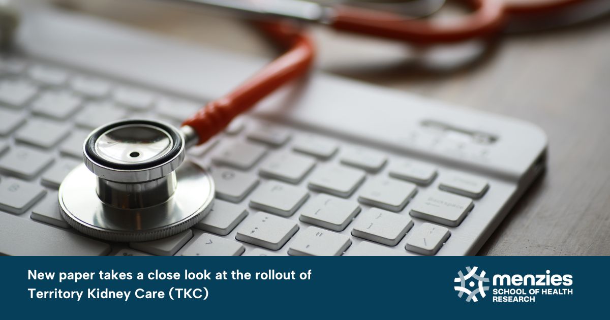 A new paper led by Menzies researchers evaluates the roll out of Territory Kidney Care (TKC) in an Aboriginal health service. Read in full: doi.org/10.1016/j.hlpt…
