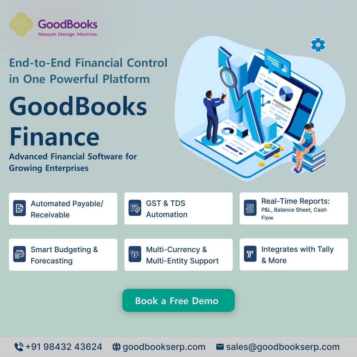 GoodBooks_ERP's tweet image. Take charge of your financial future with GoodBooks Finance

Effortlessly manage payables, receivables, budgeting, and multi-currency transactions in one powerful platform

goodbookserp.com/finance-manage…

#financeERP #FinanceERPsoftware #FinanceERPsystem  #FinanceSoftware #ERP #CloudERP