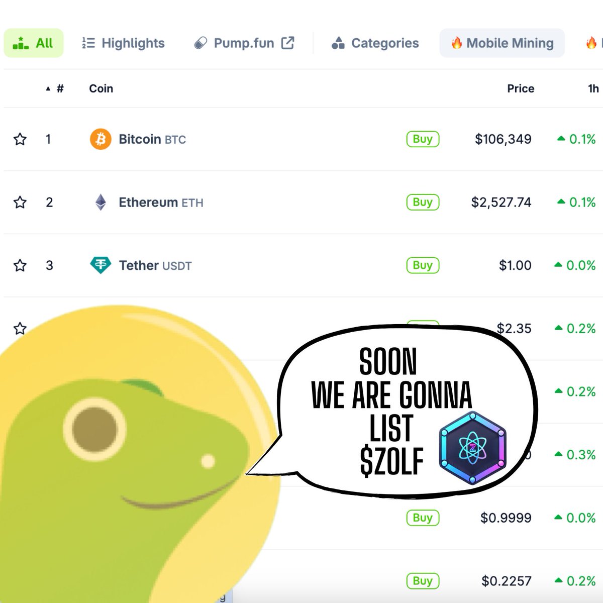 🚀 We’ve officially submitted our listing request for $ZOLF on CoinGecko!

Evaluation is in progress — we’ll keep the community posted.

Let’s get ZOLF on the map 🌐