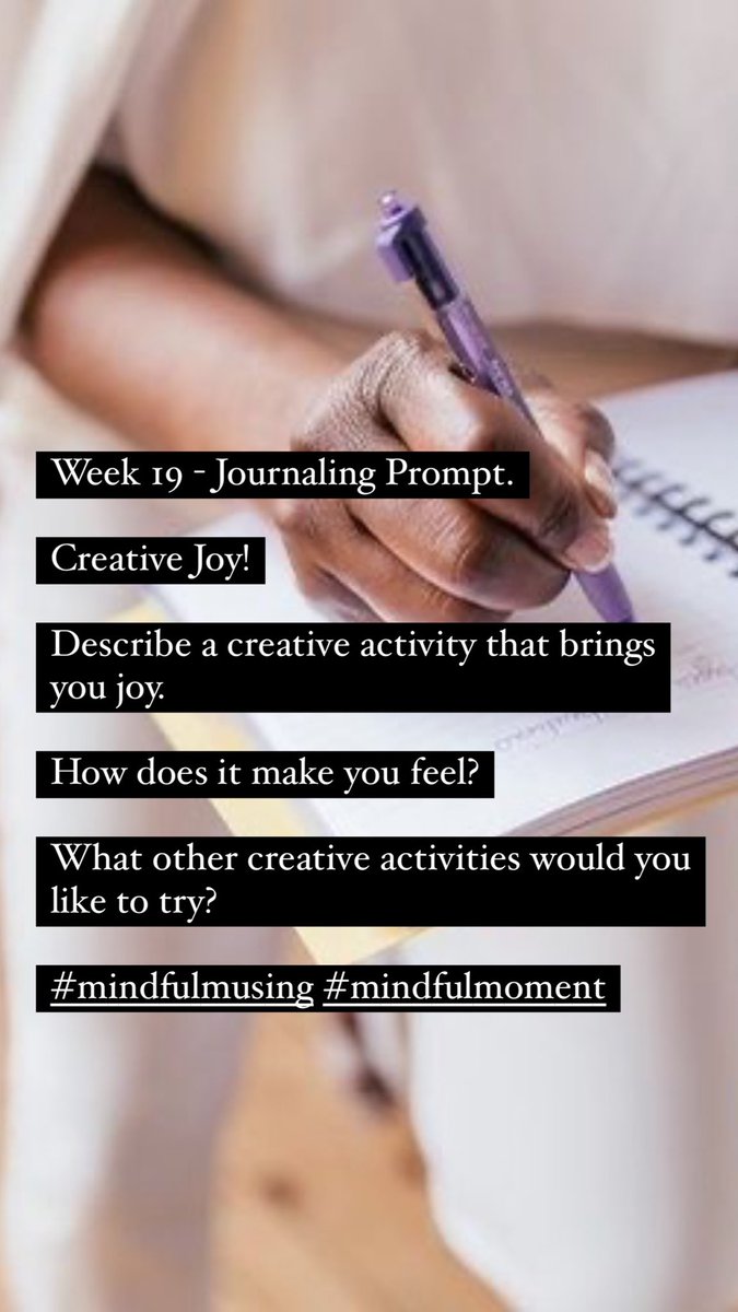 moffiescouch's tweet image. Journaling prompt - week 19! Let’s do this! 
#mindfulmusing