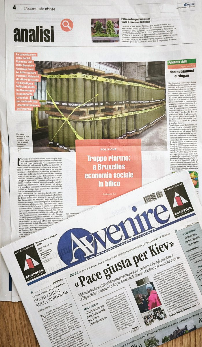 TIRESIA (@tiresia_polimi) on Twitter photo Oggi L'Economia Civile di <a href="/Avvenire_Nei/">𝐀𝐯𝐯𝐞𝐧𝐢𝐫𝐞</a> dedica una pagina all'intervista di <a href="/andytuit/">Andrea Di Turi #FacetheClimateEmergency</a> a <a href="/mariocalderini/">Mario Calderini</a> sull'#economiasociale. Oggi L'Economia Civile di <a href="/Avvenire_Nei/">𝐀𝐯𝐯𝐞𝐧𝐢𝐫𝐞</a> dedica una pagina all'intervista di <a href="/andytuit/">Andrea Di Turi #FacetheClimateEmergency</a> a <a href="/mariocalderini/">Mario Calderini</a> sull'#economiasociale.