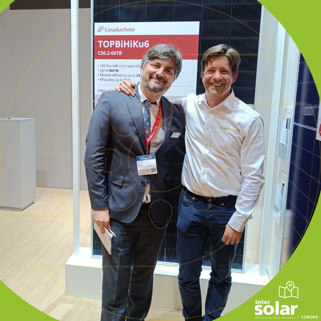 La propuesta de <a href="/Canadian_Solar/">Canadian Solar</a> en #Intersolar2025:

💡 Almacenamiento y módulos #TOPCon con visión de futuro: 
✅Sistema residencial de almacenamiento <a href="/EPCube/">EP Cube</a> 🔋 
✅#PlacaSolar CS6.2-66TB (TOPBiHiKu6).

📸 Te lo mostramos desde el stand

#STTeLoCuenta #SolarToday
#Distribuidores