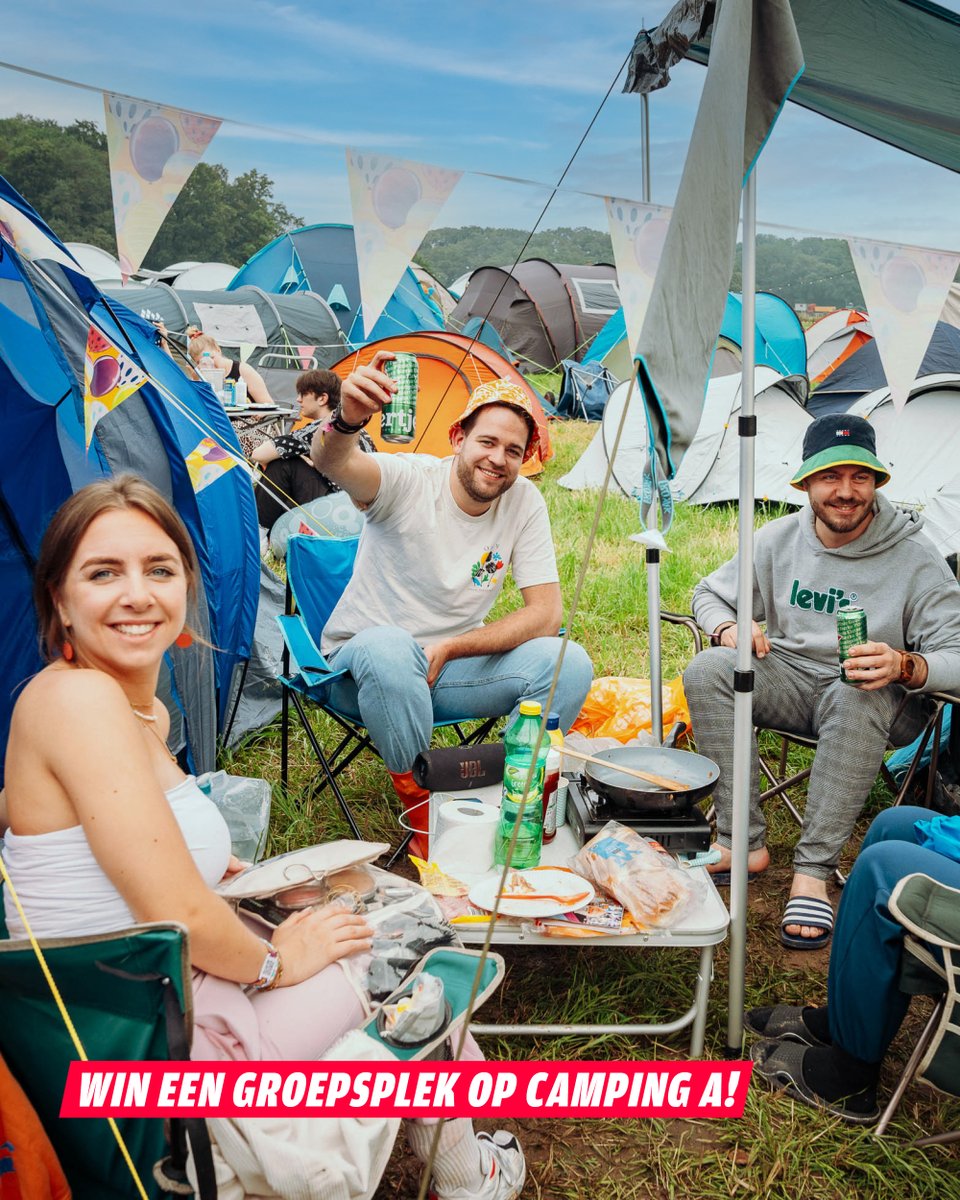 WINACTIE: Zin in extra comfort op Pinkpop? Tag je festivalcrew in de reacties en maak kans op een groepsplek op Camping A voor ±6 tentjes, mét tafel en banken! 🏕

De winnaar ontvangt een DM. Tent, slaapzak &amp; festivalticket neem je zelf mee! 🎒