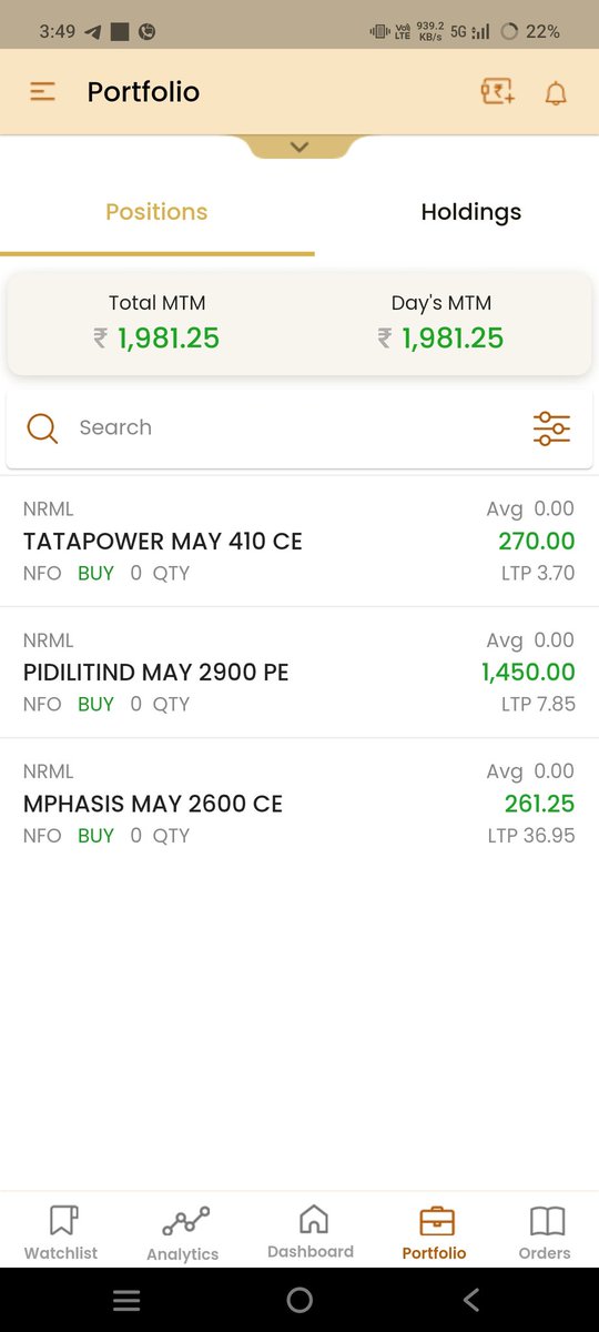 StockInsdrx's tweet photo. Day 6
₹10K to ₹10 Lakh Challenge
Booked ₹1,981 profit today!

Slowly but surely, compounding our way up!

Capital: ₹10,000
Total MTM: ₹1,981
Target: ₹10,00,000
#StockMarket #OptionTrading #10Kto10Lakh #IntradayTrades #TradeSmart https://t.co/aKGkfhS45D