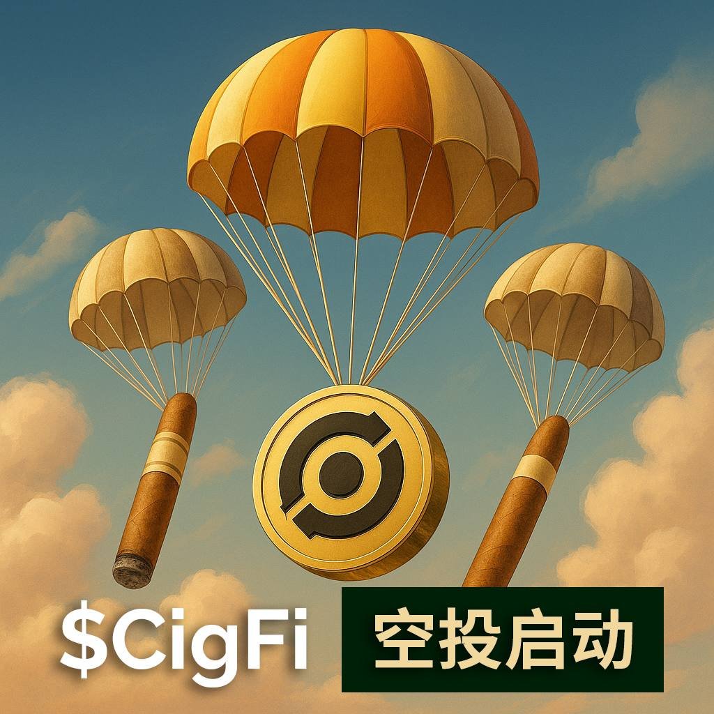 小伙伴们，速度来领空投了！！！

✅ 200万枚 $CIGFI 首轮空投（占总量1%，估值$80万），链上交互即抢「味觉资产+社交身份」双料创世席位！

📌 参与方式
1.在我引用的推文评论你的Solana钱包地址 → 锁定抽奖资格
2.转发我引用的推文+关注 <a href="/CigFi_io/">CigFi.io</a>
 → 解锁第二轮「创作者专属池」