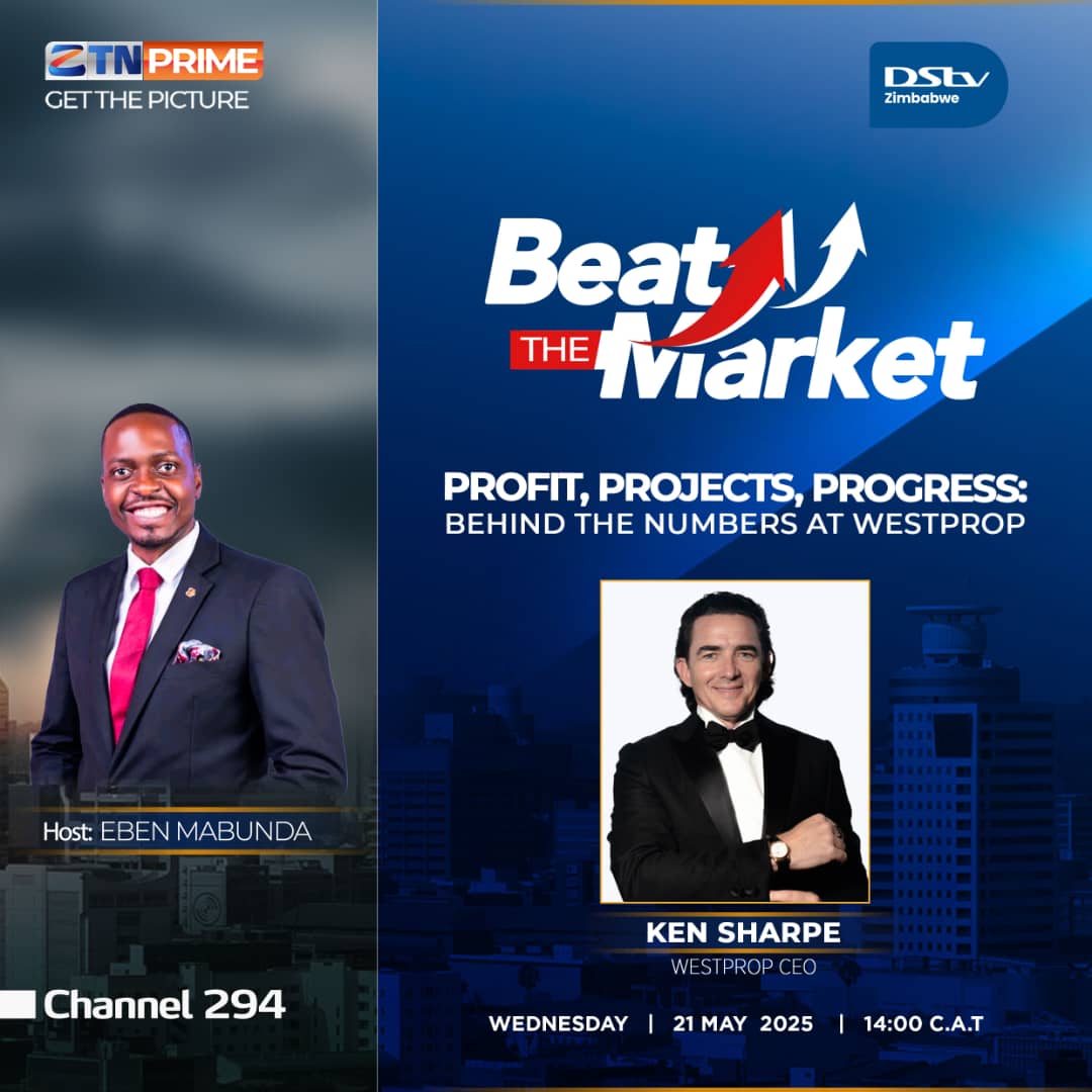 ZTN (@ztnprime) on Twitter photo #BeatTheMarket
Profits, projects, progress : Behind the numbers at Westprop
Join the conversation with <a href="/EbenMabunda/">The Money$ Man 🇿🇼🇿🇦</a> and <a href="/kennethrsharpe/">Ken Sharpe</a> , #BeatTheMarket this afternoon at 14:00 HRS CAT only on #ZTNPrime #DSTV294
#GetThePicture #Zimbabwe #BeatTheMarket
Profits, projects, progress : Behind the numbers at Westprop
Join the conversation with <a href="/EbenMabunda/">The Money$ Man 🇿🇼🇿🇦</a> and <a href="/kennethrsharpe/">Ken Sharpe</a> , #BeatTheMarket this afternoon at 14:00 HRS CAT only on #ZTNPrime #DSTV294
#GetThePicture #Zimbabwe