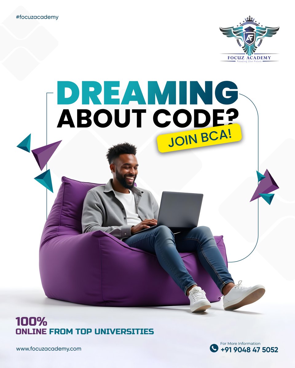 FocuzAcademy's tweet image. 💫Is coding more than just a skill for you? If you dream in code, our affordable online BCA program is made for you!🎓
.
.
.
🌍 focuzacademy.com
📞+91- 9048475052
.
.
.
#focuzacademy #focuzacademyofficial #bachelorofcomputerapplications
