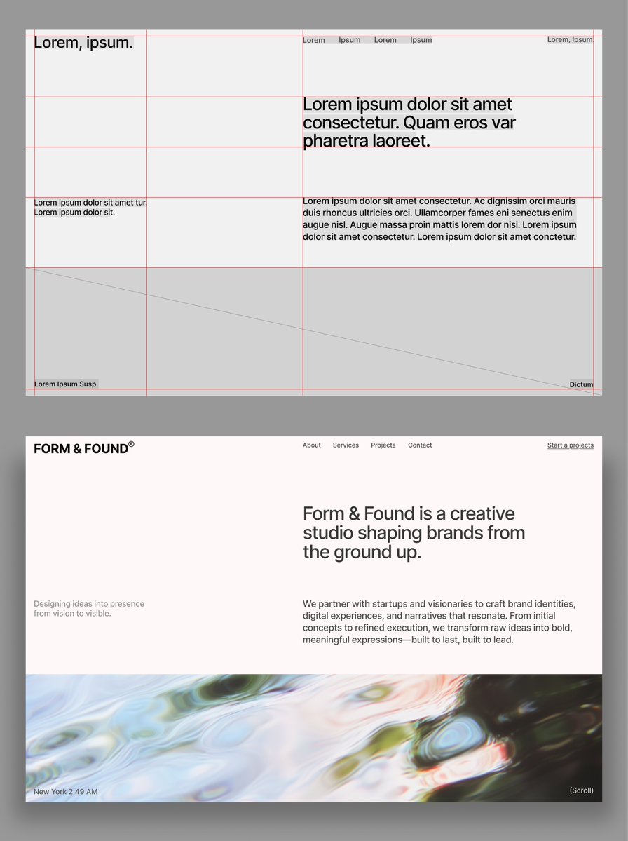 ⬜️
Wireframe 
↓
Design