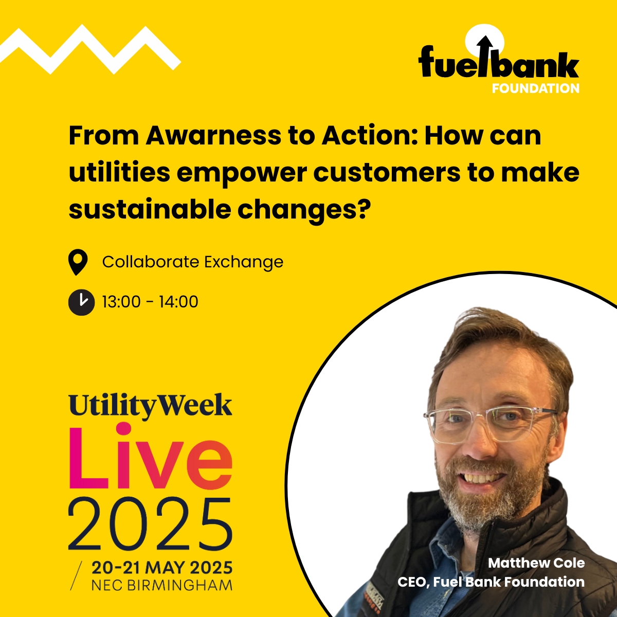 Fuel Bank Foundation (@fuel_bank) on Twitter photo At today's <a href="/UtilityWeekLive/">Utility Week Live</a> conference, Fuel Bank CEO Matthew Cole will be facilitating a workshop exploring strategies to build trust, communicate effectively, and incentivise customer involvement in the energy transition.
Drop in of you're attending.
#UtilityWeekLive At today's <a href="/UtilityWeekLive/">Utility Week Live</a> conference, Fuel Bank CEO Matthew Cole will be facilitating a workshop exploring strategies to build trust, communicate effectively, and incentivise customer involvement in the energy transition.
Drop in of you're attending.
#UtilityWeekLive
