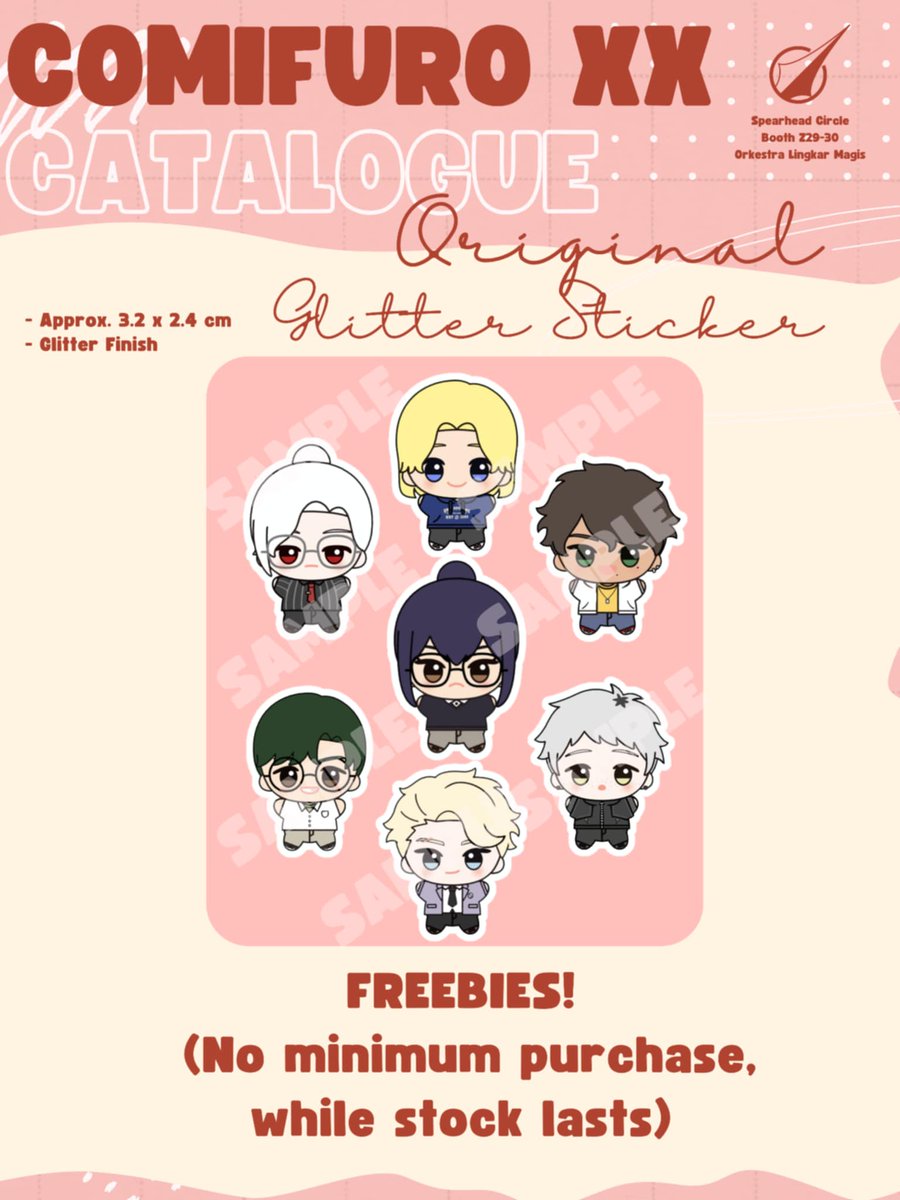 403notenshi's tweet photo. My #CFXX #CF20 OTS Catalogue is here!
❤️ & 🔄 are appreciated!
🗓️: 24 - 25 May 2025 @ ICE BSD
📍: Booth Z29-Z30 (Both Days) w/ Spearhead Circle
Fandom: Proseka, BanG Dream (Ave Mujica, MyGO!!!!!), Gakuen Idolmaster
#comifuroxx #comifuro20 #comicfrontierxx #comicfrontier20 https://t.co/lYYWQfhCCc