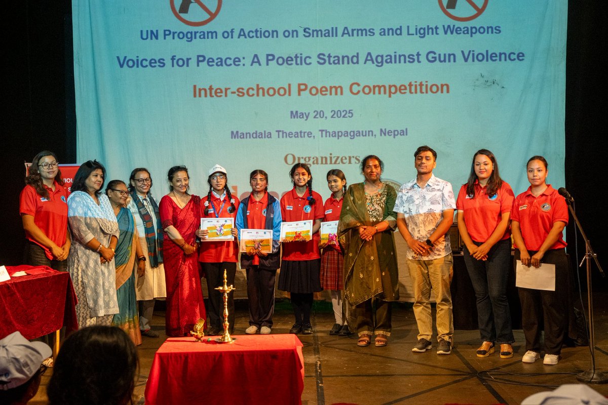 A heartfelt congratulation to all the contestants of the "Voices for Peace: Poetic Stand Against Gun Violence" Interschool Poem Recitation Competition #reducehumansuffering #SALW #UNPoA <a href="/IANSAnetwork/">IANSA</a> #WPDNepal