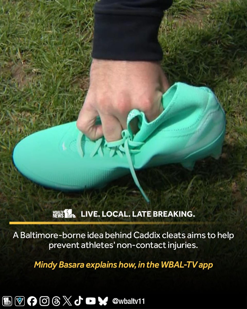 A Baltimore-borne idea behind <a href="/caddixcleats/">Caddix</a> aims to help prevent athletes' non-contact injuries.

<a href="/MindyWbal/">Mindy Basara</a> explains how, in the WBAL-TV app: wbaltv.com/article/sports…