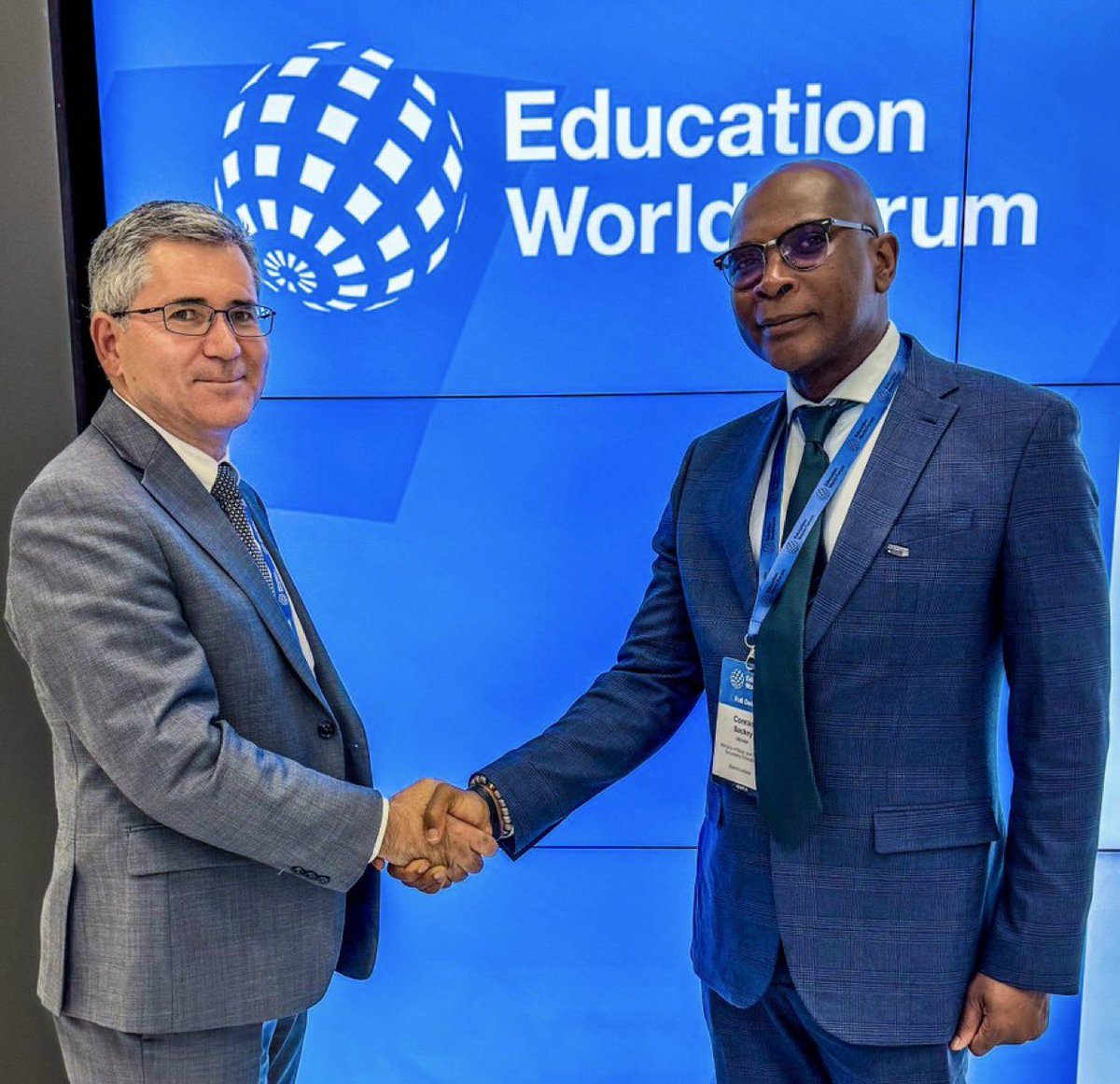Conrad Sackey (@conradosackey) on Twitter photo Great to connect with Halil Dundar, <a href="/WorldBank/">World Bank</a> Global Education Manager, at #EWF25. A productive meeting on unlocking the future for learners and teachers in Sierra Leone through strategic partnerships. Grateful for the collaboration and shared vision. <a href="/MOBSSE_SL/">Ministry of Basic & Senior Secondary Education SL</a> Great to connect with Halil Dundar, <a href="/WorldBank/">World Bank</a> Global Education Manager, at #EWF25. A productive meeting on unlocking the future for learners and teachers in Sierra Leone through strategic partnerships. Grateful for the collaboration and shared vision. <a href="/MOBSSE_SL/">Ministry of Basic & Senior Secondary Education SL</a>