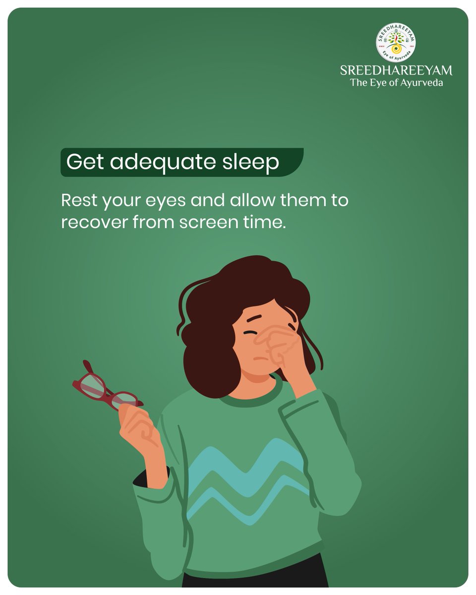 AyurvedicEye's tweet image. 👀 In today’s screen-heavy world, your eyes deserve more care than ever.
Swipe through for simple, effective ways to maintain healthy vision naturally. 🌿✨
Let your eyes rest, reset, and rejuvenate with Ayurvedic wisdom.

#Sreedhareeyam  #EyeCareTips #DigitalEyeStrain