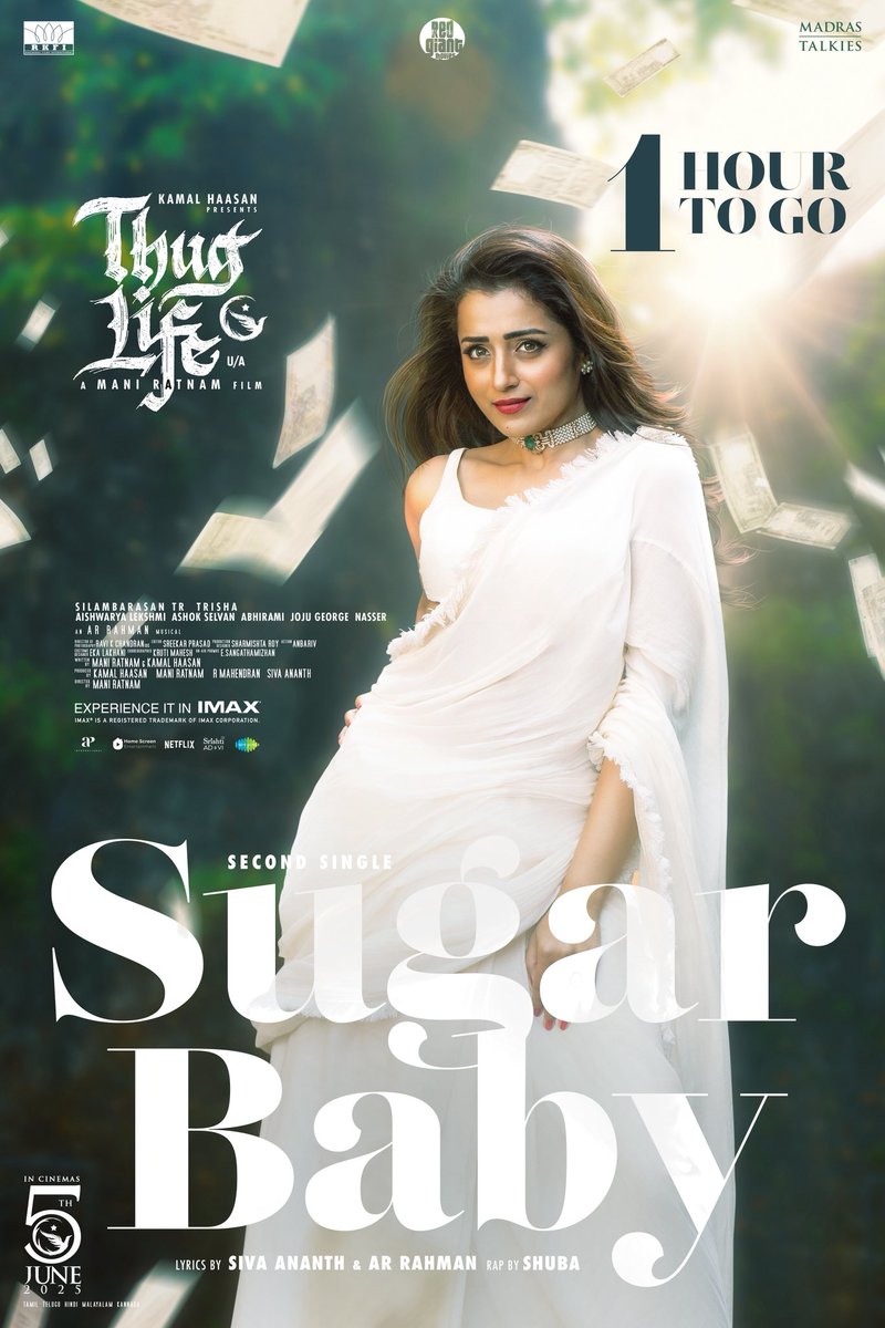Red Giant Movies (@redgiantmovies_) on Twitter photo The World will get Sweeter from today at 5pm
#SugarBaby 1 Hour to go
#ThuglifeAudioLaunch from May 24
#Thuglife
#ThuglifeFromJune5 #KamalHaasan #SilambarasanTR
#IMAX
A #ManiRatnam Film
An <a href="/arrahman/">A.R.Rahman</a> Musical
<a href="/ikamalhaasan/">Kamal Haasan</a> <a href="/SilambarasanTR_/">Silambarasan TR</a> #Mahendran <a href="/bagapath/">Siva Ananth</a> <a href="/trishtrashers/">Trish</a> The World will get Sweeter from today at 5pm
#SugarBaby 1 Hour to go
#ThuglifeAudioLaunch from May 24
#Thuglife
#ThuglifeFromJune5 #KamalHaasan #SilambarasanTR
#IMAX
A #ManiRatnam Film
An <a href="/arrahman/">A.R.Rahman</a> Musical
<a href="/ikamalhaasan/">Kamal Haasan</a> <a href="/SilambarasanTR_/">Silambarasan TR</a> #Mahendran <a href="/bagapath/">Siva Ananth</a> <a href="/trishtrashers/">Trish</a>