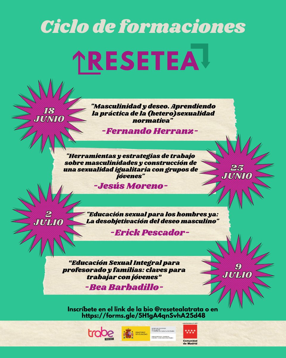 Muy contento de formar parte del equipo de este Ciclo de Formaciones de <a href="/resetealatrata/">resetealatrata</a> 
Un lujo compartir espacio con tantas personas maravillosas.
Inscripciones: forms.gle/5H1gA4qnSvhA25…