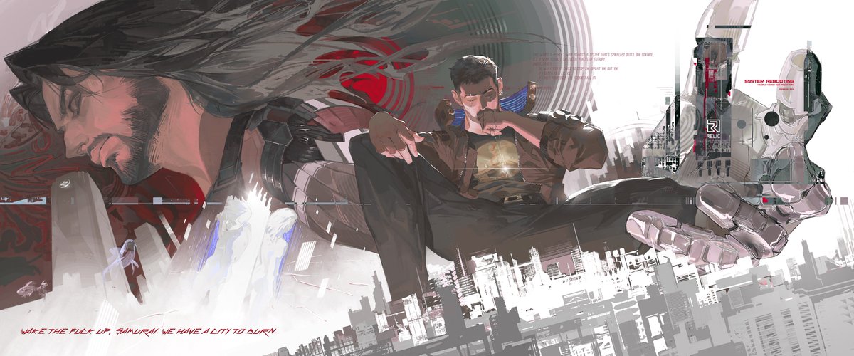Guguuu55's tweet image. "Wake the fuck up, Samurai. We have a city to burn."
#Cyberpunk2077 #Johnny #v