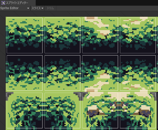 タイルチップを作るにあたり、自作した画像をタイルチップピクセル毎に分割してパディングを追加してくれるスクリプトを作りました。非常に便利