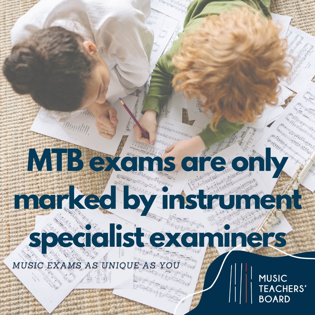 ⚜️ Uniquely, MTB exams are only marked by instrument specialists. Only a specialist piano teacher/performer will mark a piano exam, a flute specialist a flute exam etc. Music exams as unique as you! mtbexams.com