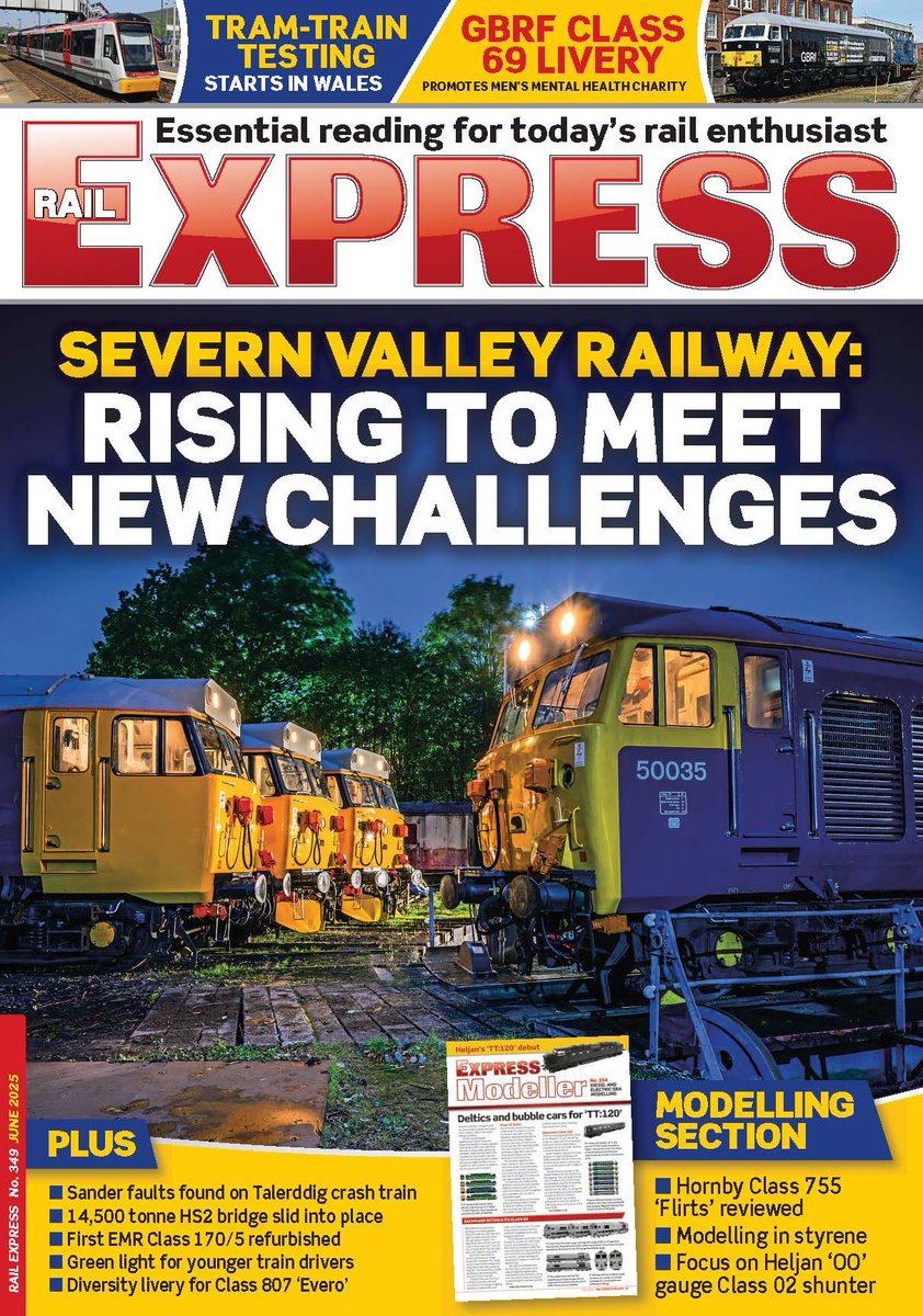 New issue of Rail Express hitting shelves Friday!

Take a look at our latest cover for a glimpse at what's coming up this month.

Not a subscriber yet? Sign up and save today 👉 classicmagazines.co.uk/digital22re