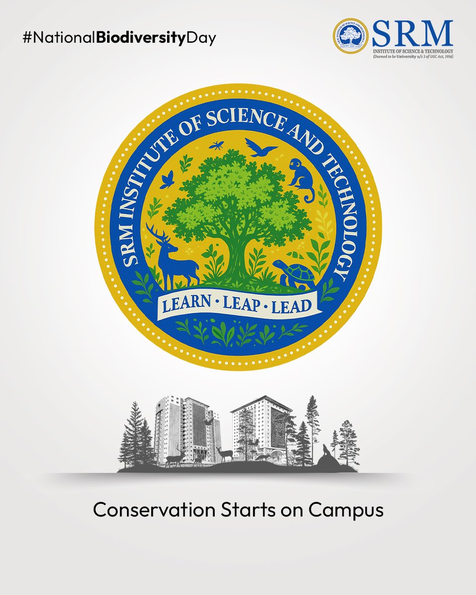 SRM_Univ's tweet photo. At SRMIST, we believe that sustainable change begins at home, and our campus is living proof.
Thriving green spaces and eco-conscious initiatives reflect our commitment to preserving biodiversity—one step at a time.

Conservation isn’t a choice; it’s our responsibility! https://t.co/2O6haccuNs
