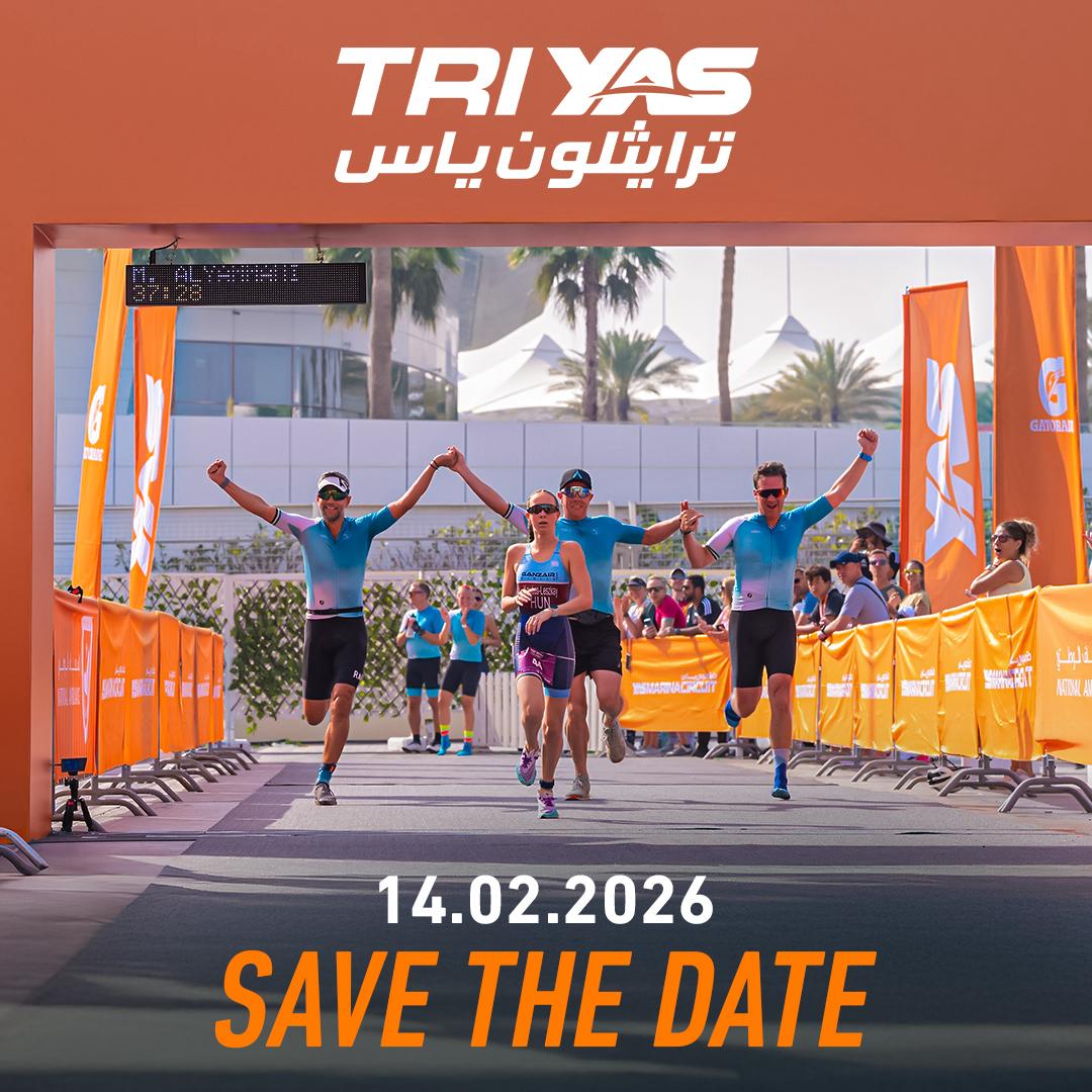 Yas Marina Circuit (@ymcofficial) on Twitter photo العد التنازلي لتحدي ترياثلون ياس 2026 بدأ! 🔥
أكبر سباق ترياثلون في الإمارات يعود يوم 14.02.2026 💪
سجّلوا اهتمامكم الآن وكونوا جزءًا من الحدث.
🔗bit.ly/TriYAS2026-Reg… العد التنازلي لتحدي ترياثلون ياس 2026 بدأ! 🔥
أكبر سباق ترياثلون في الإمارات يعود يوم 14.02.2026 💪
سجّلوا اهتمامكم الآن وكونوا جزءًا من الحدث.
🔗bit.ly/TriYAS2026-Reg…