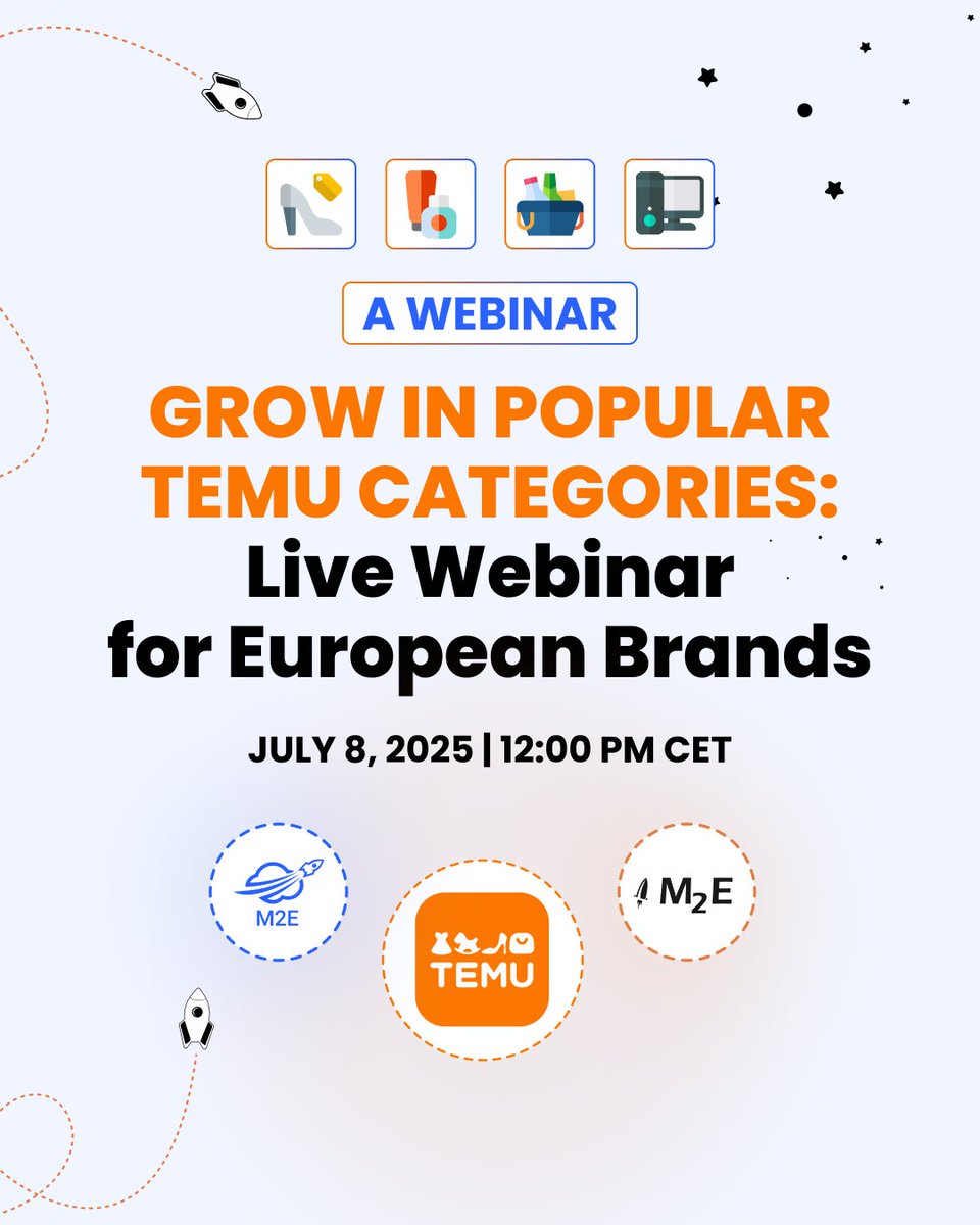 m2ecloud's tweet image. Join our free live webinar specifically for European brands! Learn directly from a #Temu expert how to succeed in popular categories like fashion, home, beauty, and more🛒

Claim your spot! 👉 m2ecloud.com/m2e-temu-webin…

#m2e #m2epro #m2ecloud #ecommerce #europeselling #marketplace
