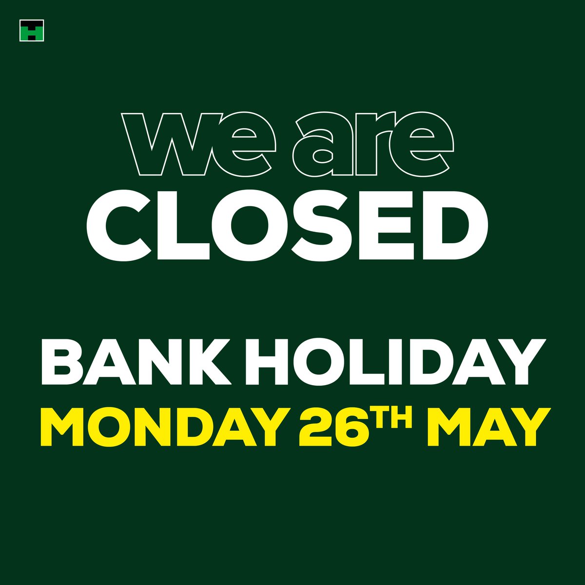 Howarth Timber (@howarthtimber) on Twitter photo Another long weekend incoming 👀 Please note our branches will be closed on Monday 26th May for the Spring Bank Holiday & will reopen as usual Tuesday Morning. Another long weekend incoming 👀 Please note our branches will be closed on Monday 26th May for the Spring Bank Holiday & will reopen as usual Tuesday Morning.