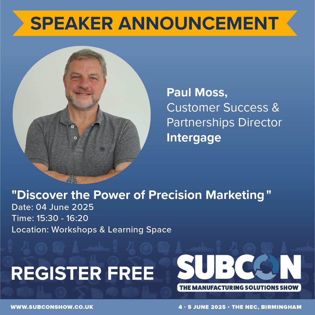 SubconShow's tweet image. Join Paul Moss from Intergage to learn about Fried Egg Marketing – a simple, focused approach to attract the right clients and turn them into loyal, long-term customers.
Register FREE 👉bit.ly/4iZZPRq