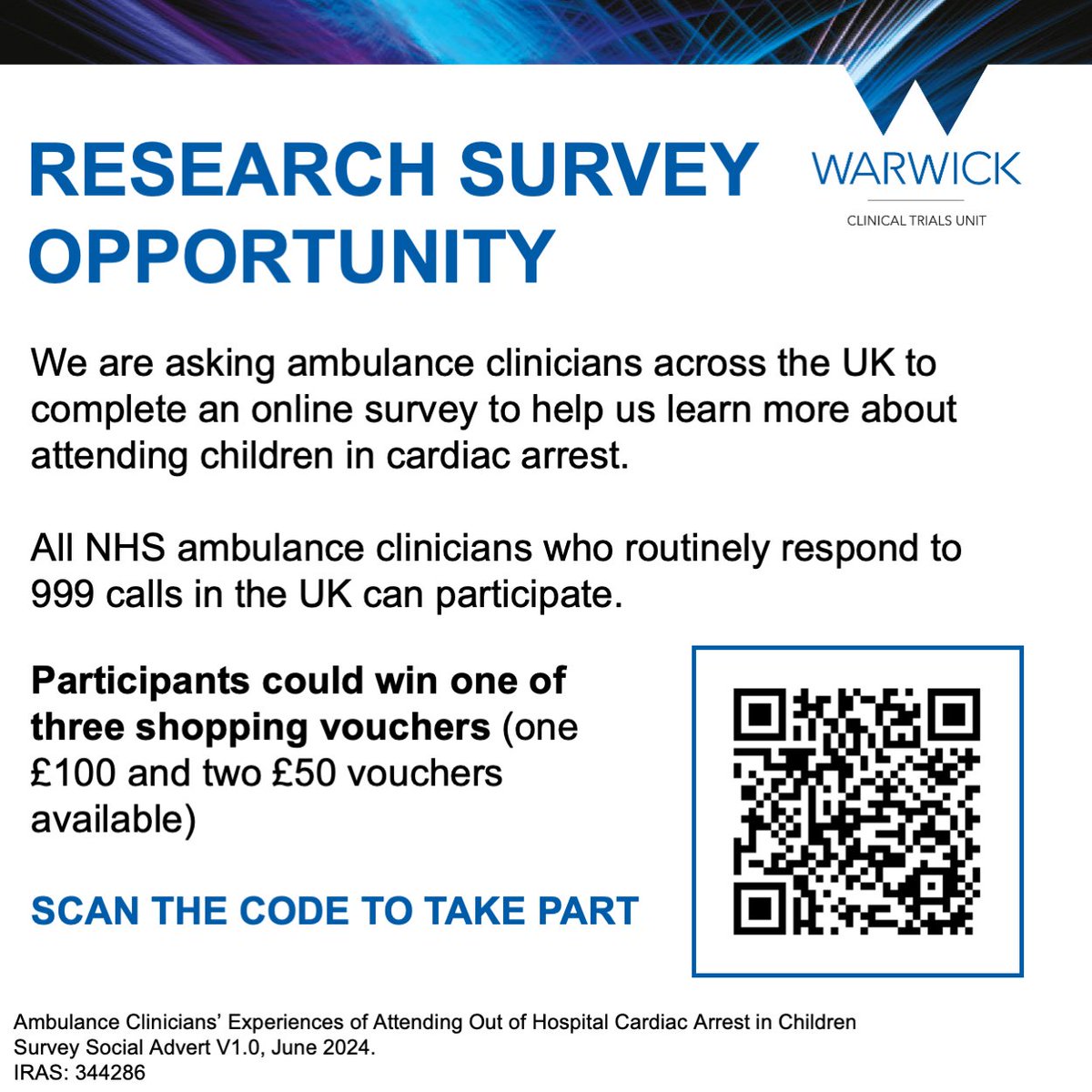 Adam Mellett-Smith (@adam_smith23) on Twitter photo Our survey of all UK #Ambulance clinicians about attending #cardiacarrest in children is open until the end of the month. To participate: warwick.co1.qualtrics.com/jfe/form/SV_4M…
<a href="/EPPiC_Warwick/">EPPiC Warwick</a> Our survey of all UK #Ambulance clinicians about attending #cardiacarrest in children is open until the end of the month. To participate: warwick.co1.qualtrics.com/jfe/form/SV_4M…
<a href="/EPPiC_Warwick/">EPPiC Warwick</a>