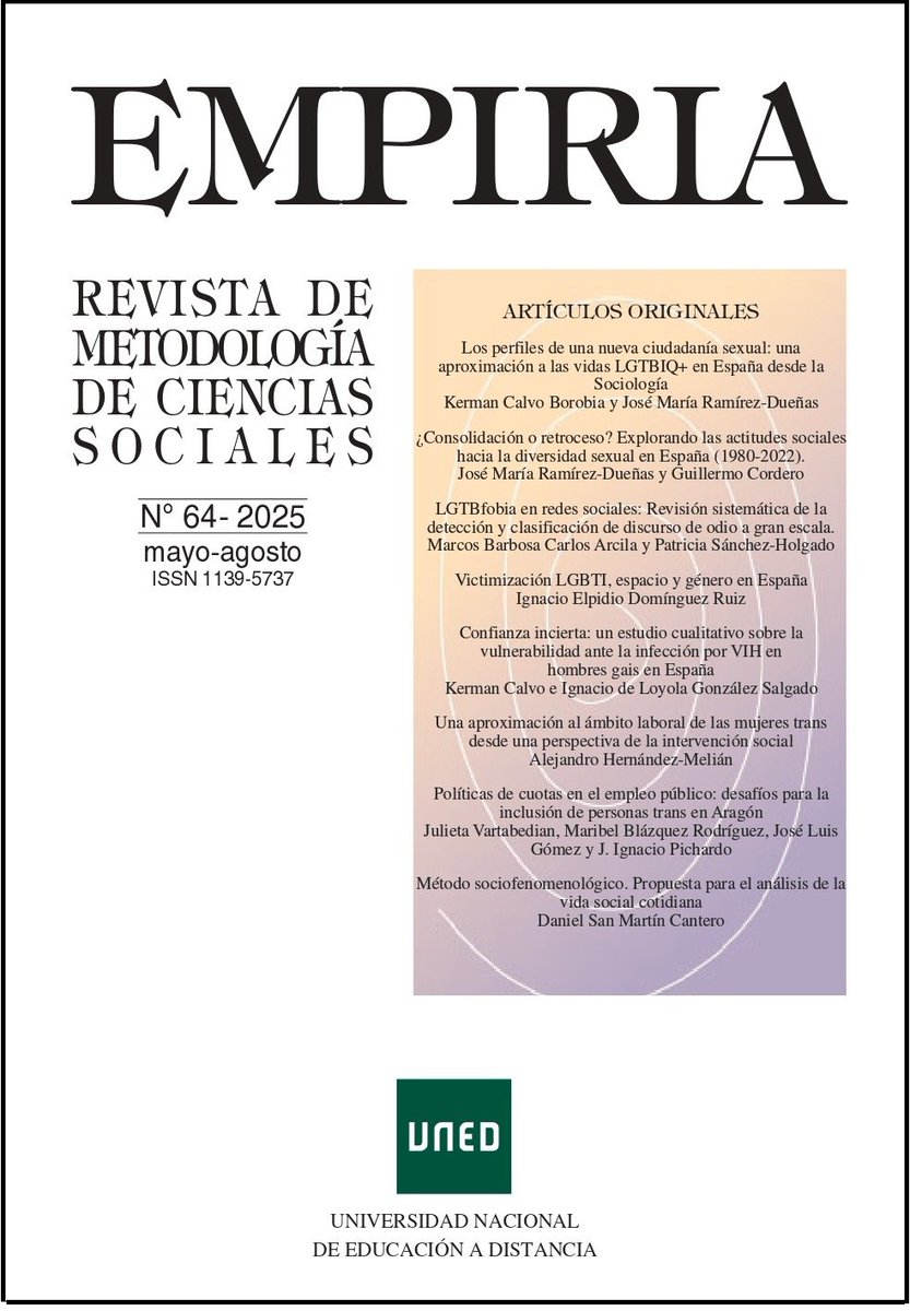 Contento de ver ya publicado mi nuevo estudio 📚 sobre el ámbito laboral de mujeres trans. En <a href="/RevistaEmpiria/">Empiria</a> 

📙 Forma parte de un monográfico sobre vidas LGTBIQ+ en España, compartiendo espacio junto a investigadores referentes.

🔗Completo: doi.org/10.5944/empiri…
