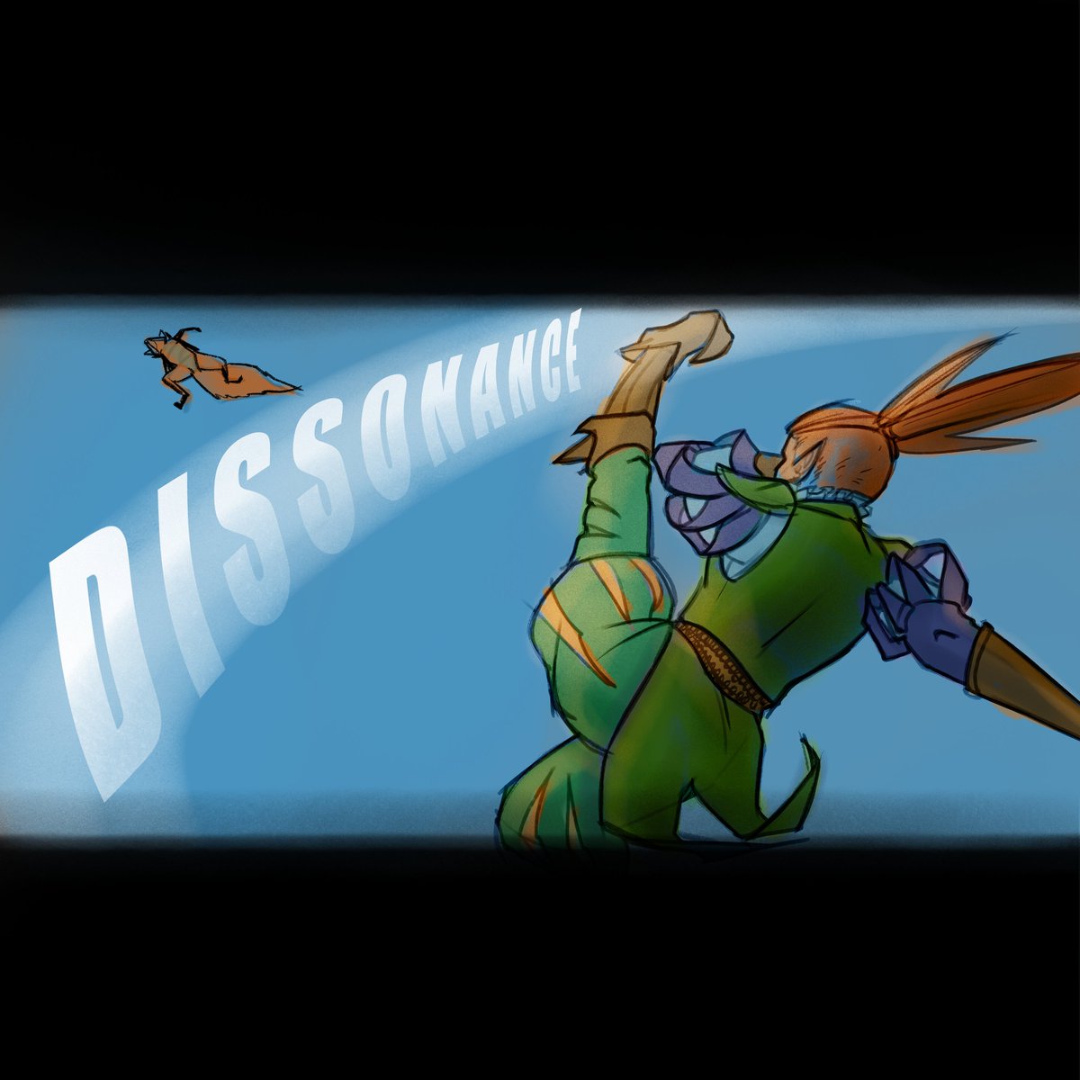 Nat_Afa's tweet photo. What if...
the squirrel in Baldur’s Gate 3 challenged you to a bard duel?
I couldn’t just let her dramatic exit go unexplained.
#bg3 #baldursgate3 #comic #fanart #bardcore #squirrelbard #dnd https://t.co/CxbConXcDf