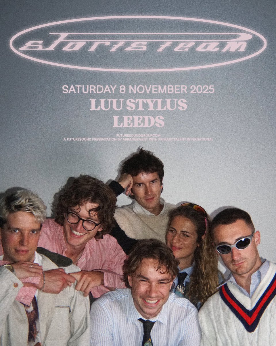 Futuresound (@futuresoundshow) on Twitter photo Just announced! Ahead of dropping their brand new album 'Boys These Days' this Friday - <a href="/SportsTeam_/">Sports Team</a> have announced their return to Leeds, off the back of multiple sold out shows and packed out festival sets at Live at Leeds!
Playing <a href="/leedsunievents/">Leeds Union Events</a> on Saturday 8th November! Just announced! Ahead of dropping their brand new album 'Boys These Days' this Friday - <a href="/SportsTeam_/">Sports Team</a> have announced their return to Leeds, off the back of multiple sold out shows and packed out festival sets at Live at Leeds!
Playing <a href="/leedsunievents/">Leeds Union Events</a> on Saturday 8th November!