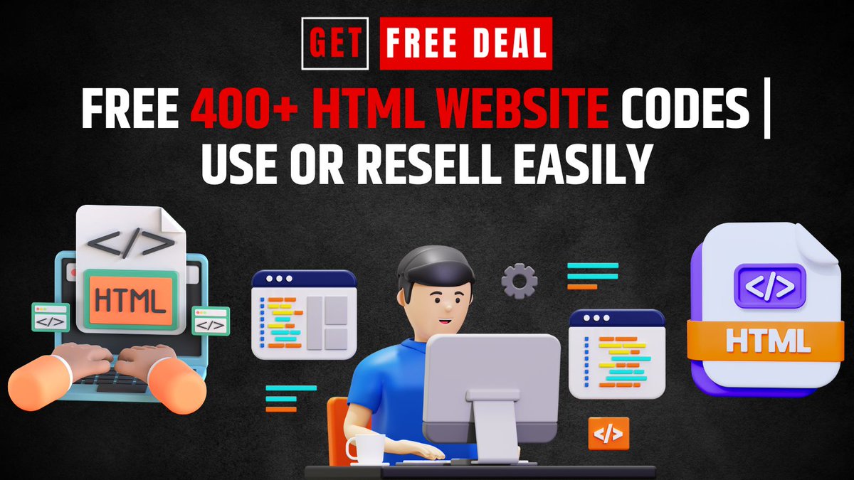 GetFreeDeal1's tweet photo. 💥 FREE 400+ HTML Website Codes!
 Use or resell them easily – no strings attached.
 Perfect for devs, resellers &amp; online hustlers.
 🔗 Download now from GetFreeDeal!
https://t.co/w3ktsYUVVJ

#FreeDownload #WebDev #HTMLTemplates #DigitalTools https://t.co/qAMHBNTveZ