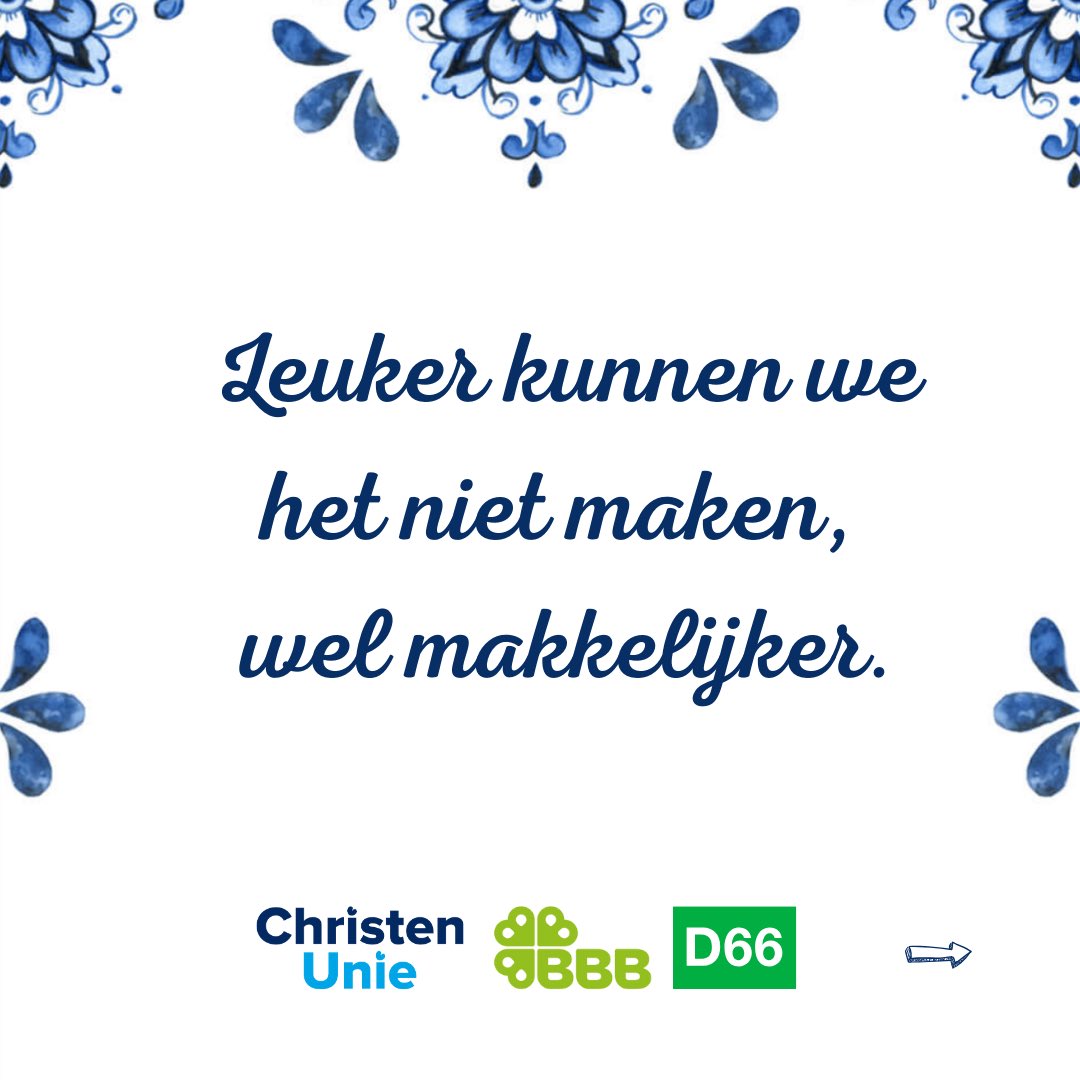 Vandaag presenteert de ChristenUnie samen met <a href="/D66/">D66</a> en <a href="/BoerBurgerB/">BBB BoerBurgerBeweging 🍀🍀🍀</a> het voorstel voor een nieuwe traditie: een jaarlijkse “Vereenvoudigingsdag”. Omdat onze belastingen, toeslagen en sociale zekerheid hopeloos complex zijn geworden. (1/3)