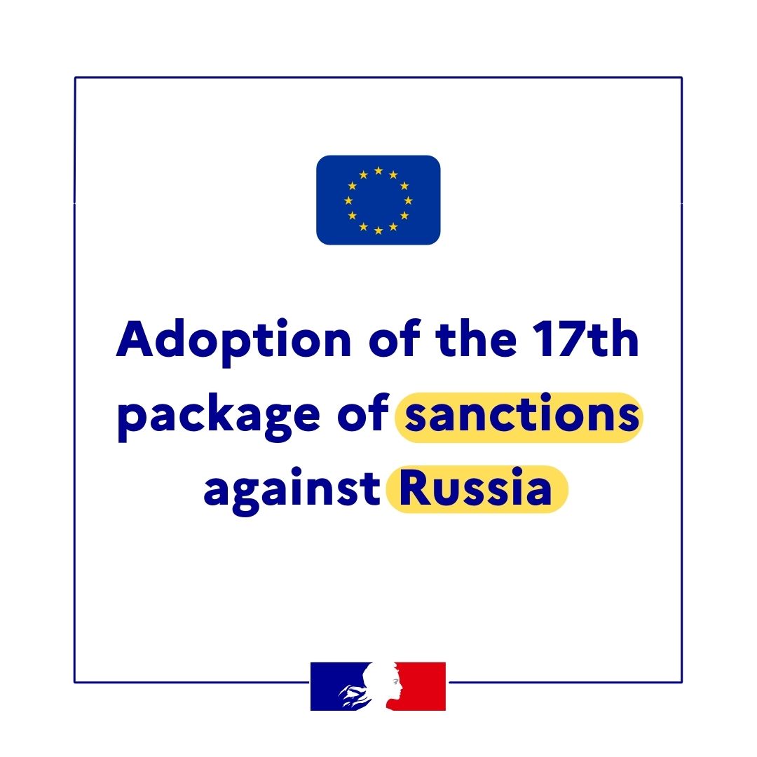 The #EU adopted its 17th package of sanctions against Russia today.
🎯 The aim is to ramp up the cost of the war of aggression launched by Russia against Ukraine.