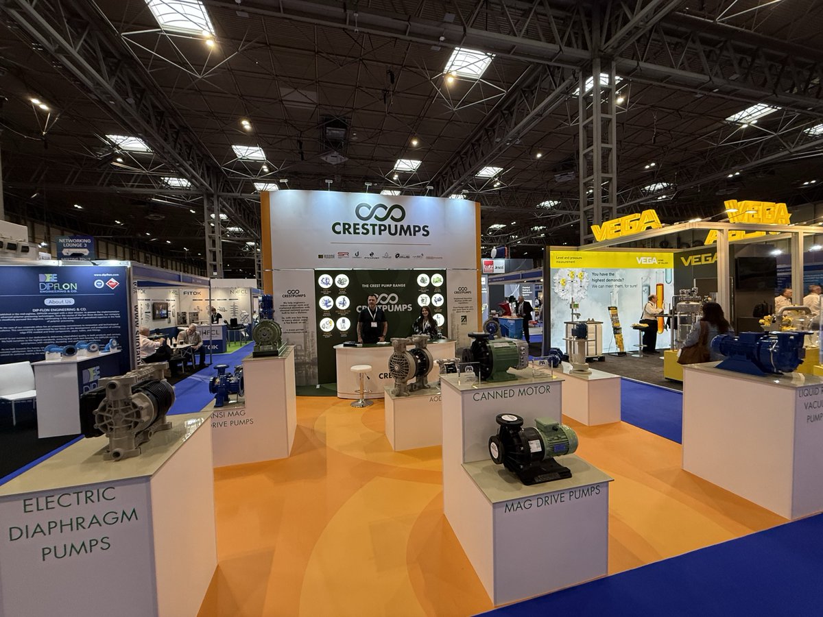 crest_pumps's tweet photo. Here we go, Day 1 at CHEMUKEXPO. You can find us on stand F20 ready and eager to show you what's new at Crest! 🤩 https://t.co/YgaIjhdR46