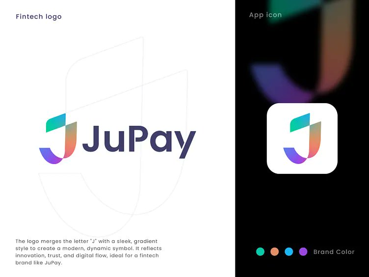 Client Project : The logo merges the letter "J" with a sleek, gradient style to create a modern, dynamic symbol. It reflects innovation, trust, and digital flow, ideal for a fintech brand like JuPay