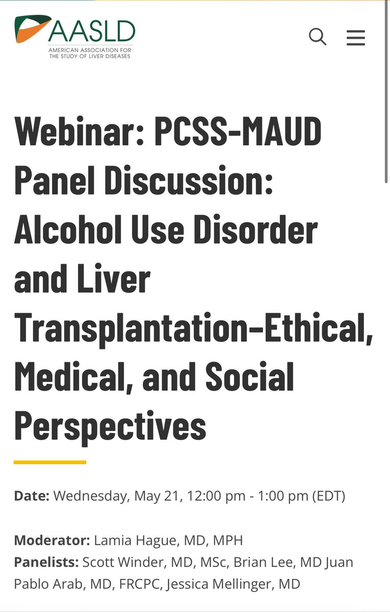 vinayjaha's tweet image. Happening today at 12 PM EST 🕛
Register and join in!
@AASLDtweets @juanpabloarab @VCU_Liver @USC_KeckGILiver