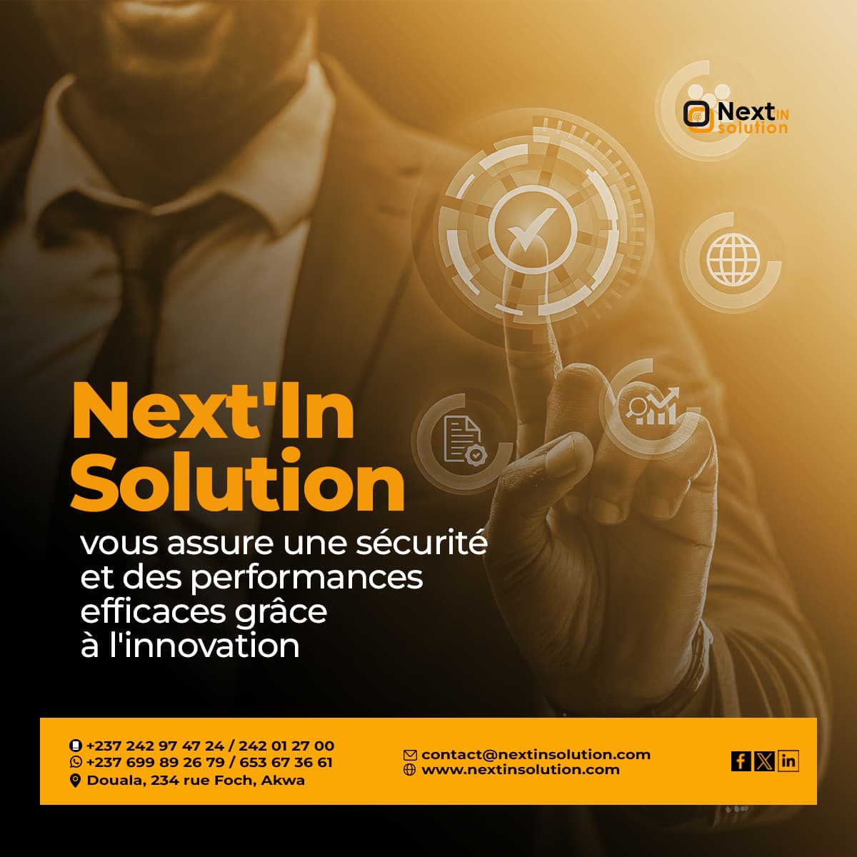 next_insolution's tweet image. Contactez nous sur nos différentes plates-formes ou par téléphone au:
+237 699 892 679/653 673 661.
#Nextinsolution #Wheredesiremeetinnovation #solutionsinformatiques #systèmesinformatiques #sécuritéinformatique #protectiondesdonnées