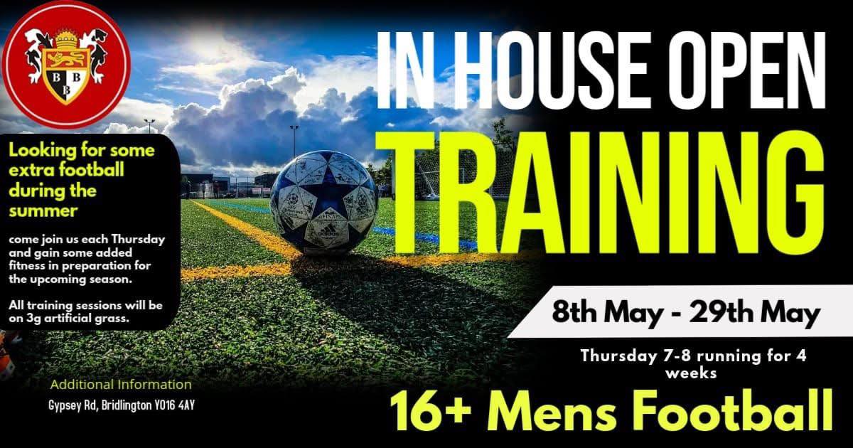 Tomorrow is week 3️⃣ of Bridlington Rovers Pandas' open training sessions at Bridlington CYP from 7pm until 8pm on the 3G pitch.

All new players are welcome - please don't hesitate to contact us with any questions!

🔴⚪ #SeaSeaSeasiders