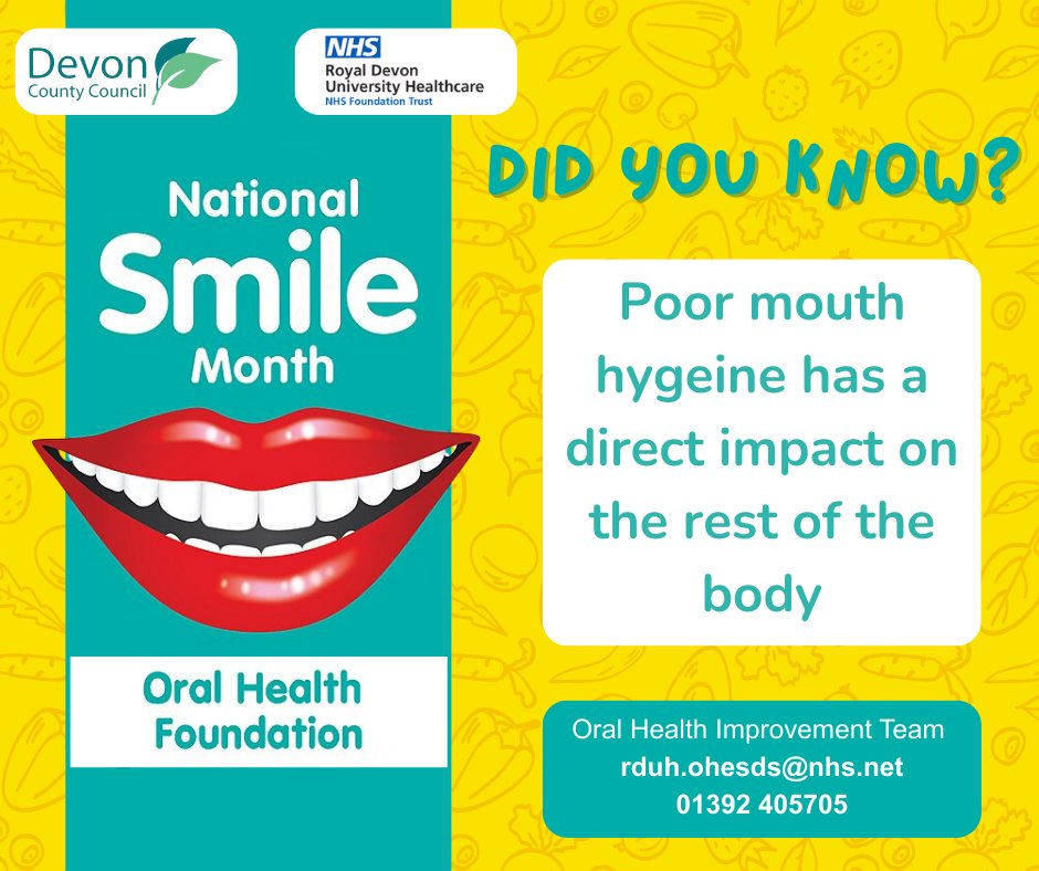 It is National SMILE month and we want to shout about the connections between mouth health and over all health of our bodies! This year the focus is on diet and how making the right choices can impact our smiles and our well being. For more information go to #SmileMonth