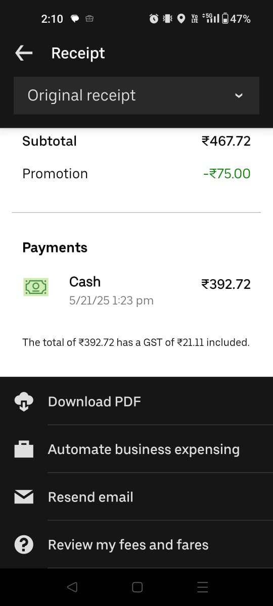 aakritist's tweet photo. Got scammed by @Uber_India @UberIN_Support @Uber_Support
Booked a ride, prepaid ₹379.94 via app. Driver demanded ₹392.97 cash after ride ended & harassed me when I disputed. Had to pay DOUBLE urgently.
I have full video proof + screenshots.
Please RT & help! #UberScam https://t.co/3fm6FurwXH