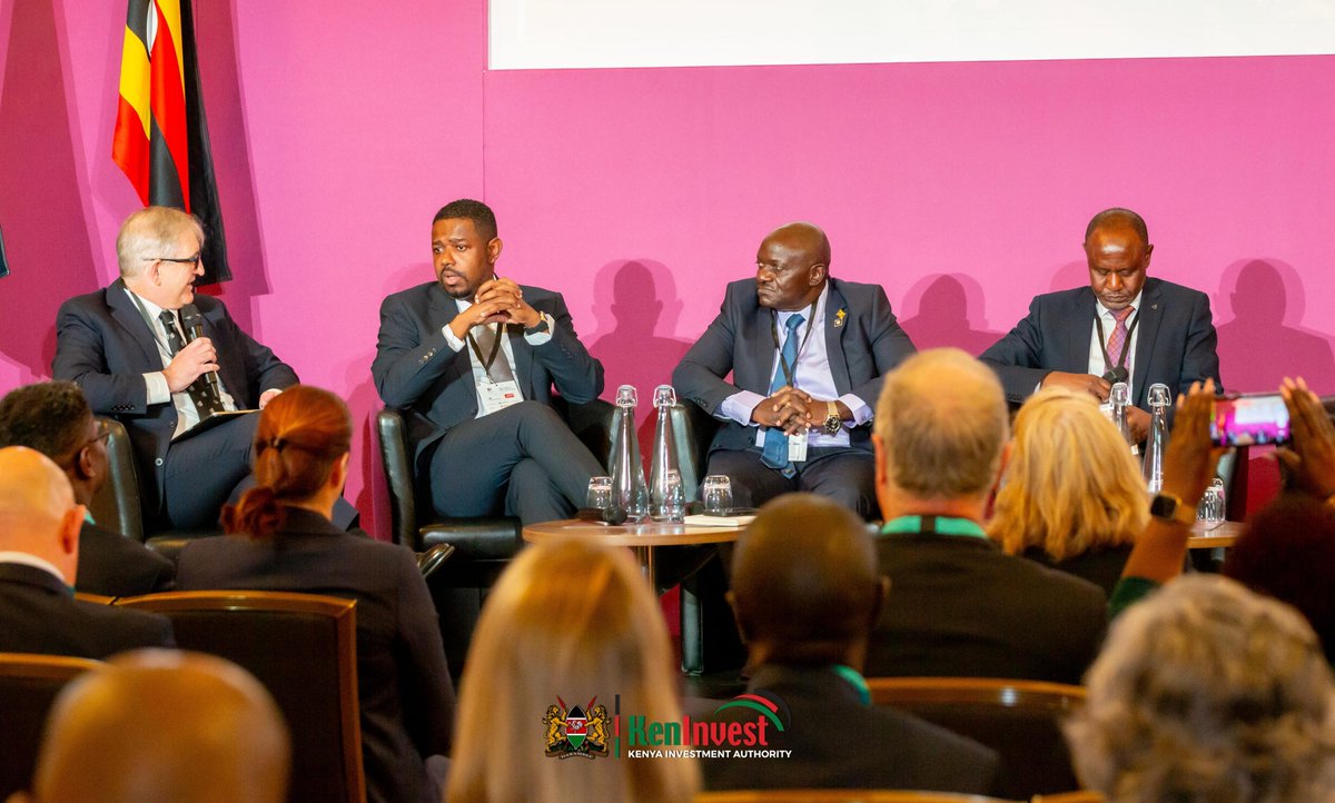 InvestKenya_'s tweet photo. This morning at the UK–East Africa Trade & Investment Forum in London, KenInvest participated in the Ministerial Fireside Chat—a high-level dialogue on national development agendas and priority investment sectors across East Africa.
Representing Kenya, Abubakar Hassan, Principal Secretary for the State Department for Investment Promotion, shared Kenya’s bold vision for attracting sustainable and impactful investment, with a strong focus on manufacturing, the digital economy, and financial services.