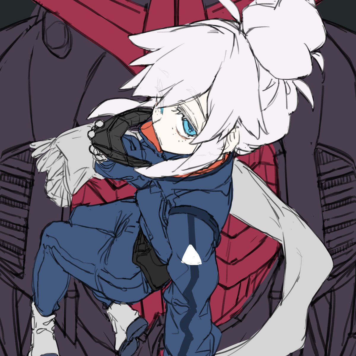 「21時から配信します。↓待機場所 」|らんふのイラスト